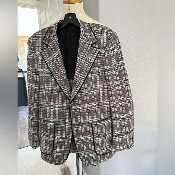 VTG Plaid Blazer, size medium - Picture 4 of 16